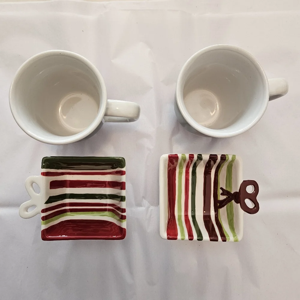 Winter Hot Cocoa Coffee Snack Marshmallow Set. Santa Frosty Holiday